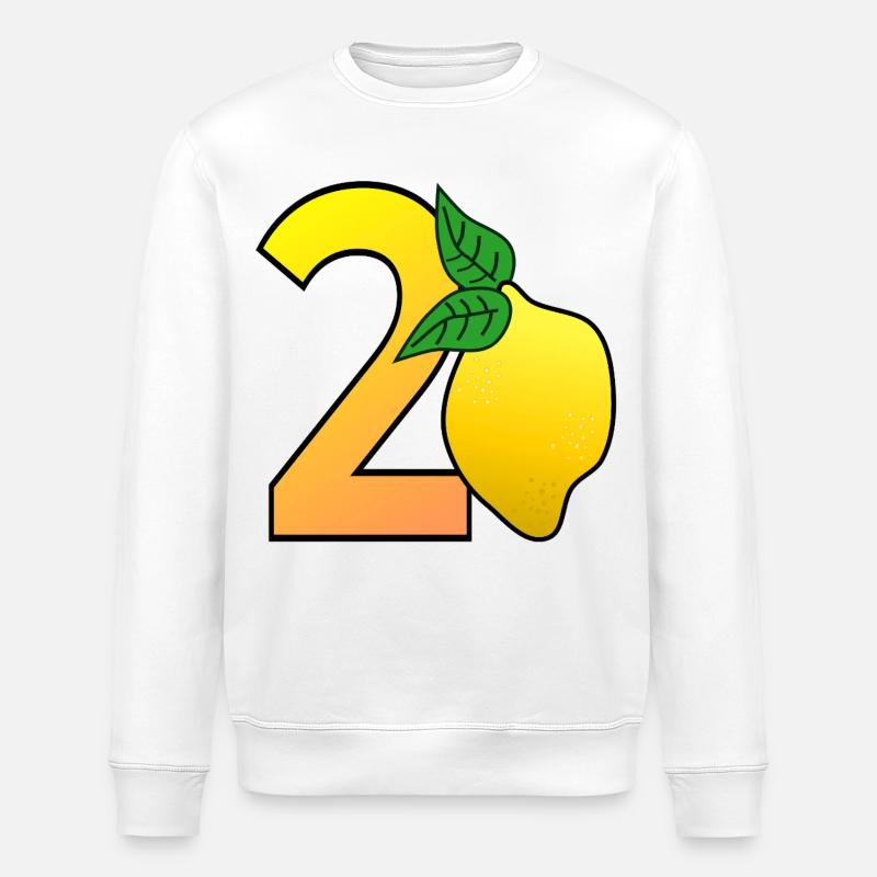 Numéro Vingt - Citron - 20 - Sweat bio ROLLER Stanley/Stella Unisexe - blanc