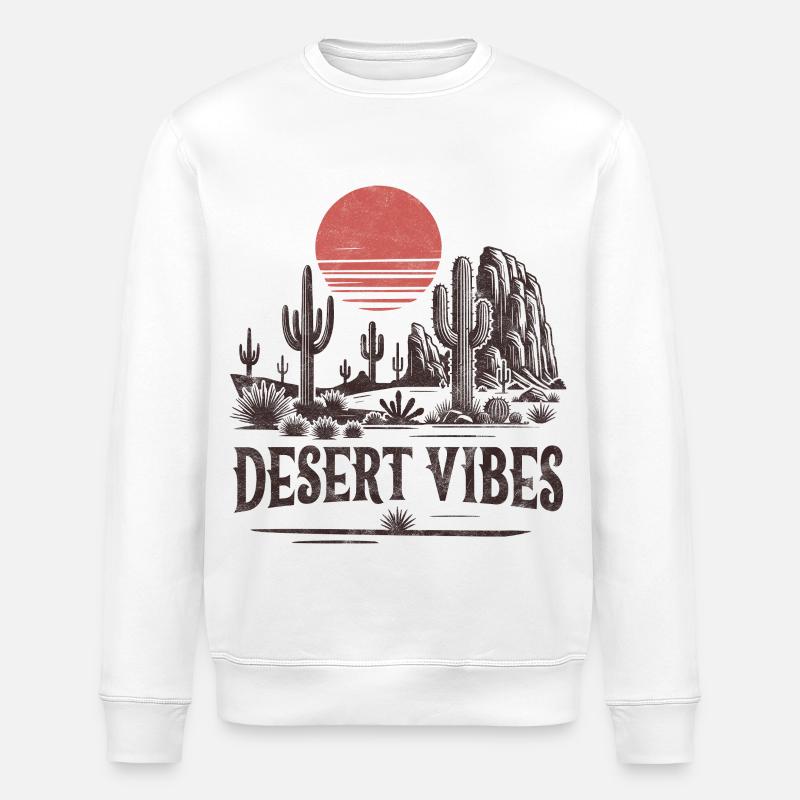 Desert Vibes - Stanley/Stella ROLLER Unisex Organic Sweatshirt - white