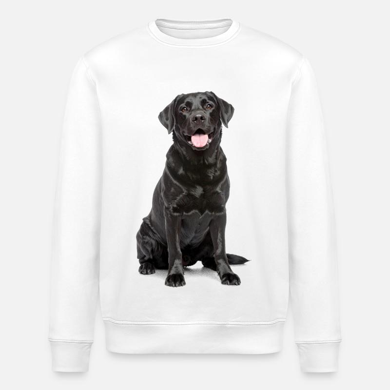 Schwarzer Labrador – Loyal, liebenswert & Charmant - Stanley/Stella Unisex Bio-Sweatshirt ROLLER - Weiß