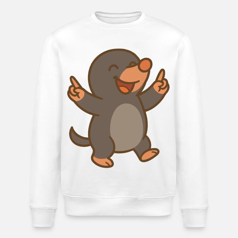 Dancing Mole - Stanley/Stella ROLLER Unisex Organic Sweatshirt - white
