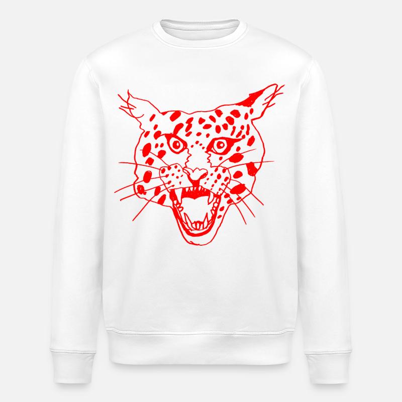 Jeff Leopardy - Stanley/Stella Unisex Bio-Sweatshirt ROLLER - Weiß