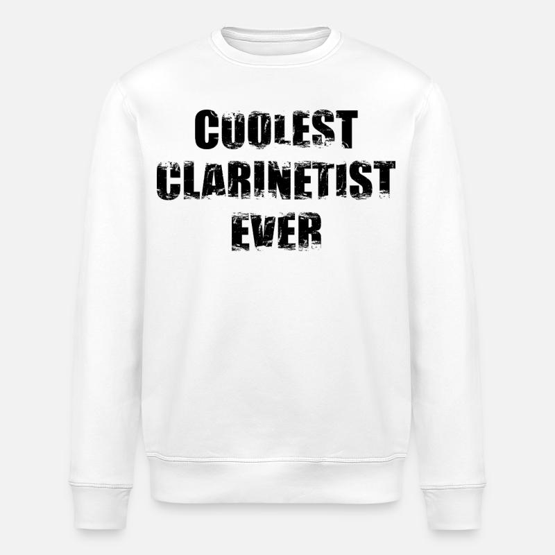 Cooler Klarinettist - Stanley/Stella Unisex Bio-Sweatshirt ROLLER - Weiß