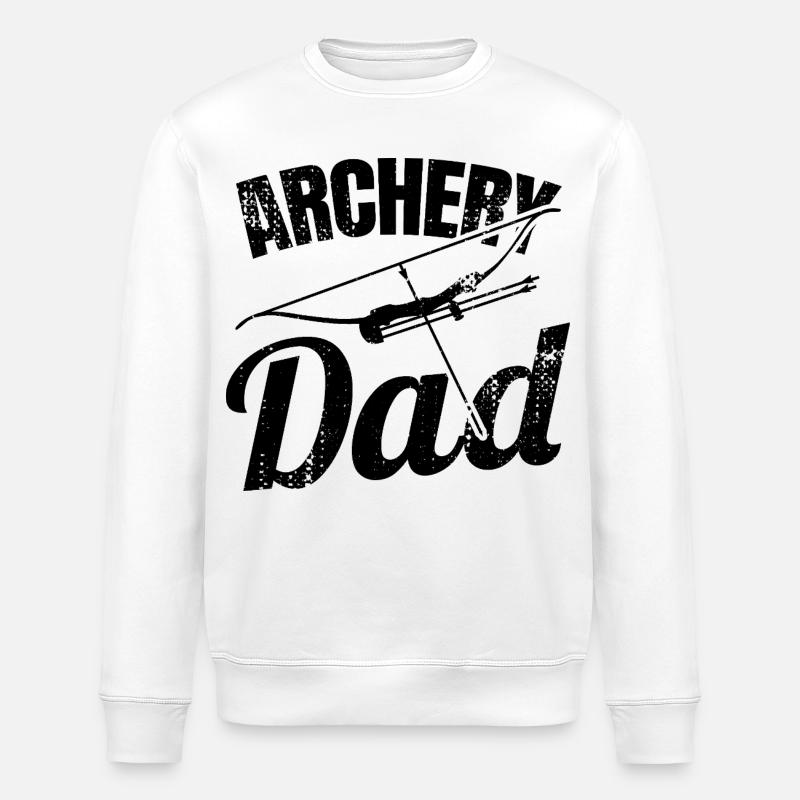 Bogenschießen Papa - Stanley/Stella Unisex Bio-Sweatshirt ROLLER - Weiß