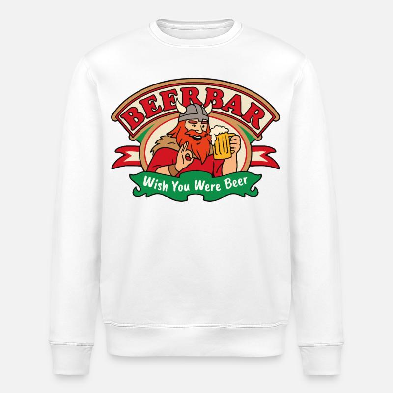 Beer Viking Vibes - Stanley/Stella Unisex Bio-Sweatshirt ROLLER - Weiß