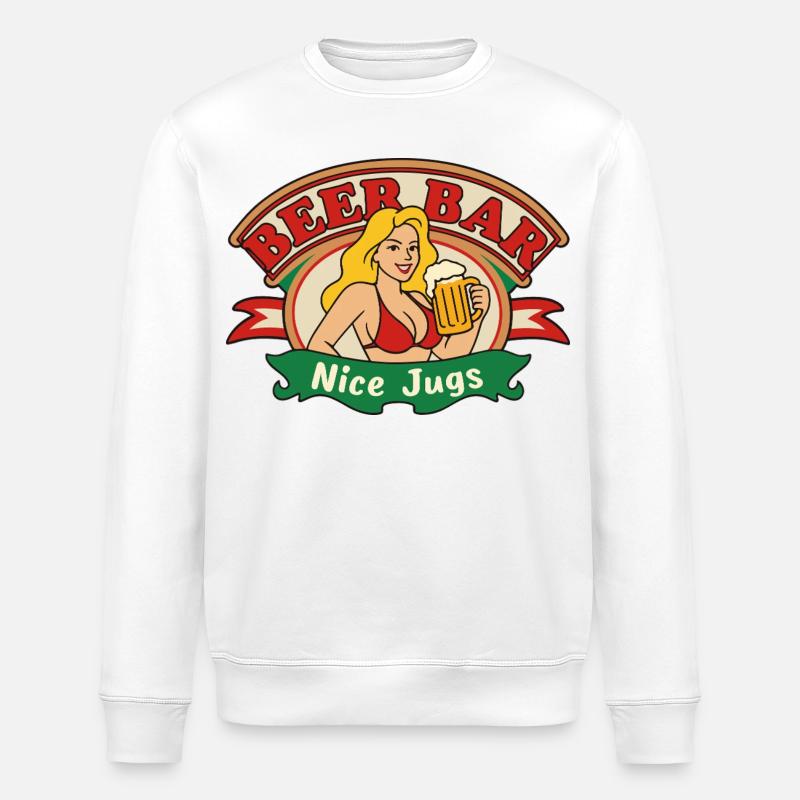Beer Babe Retro - Stanley/Stella Unisex Bio-Sweatshirt ROLLER - Weiß