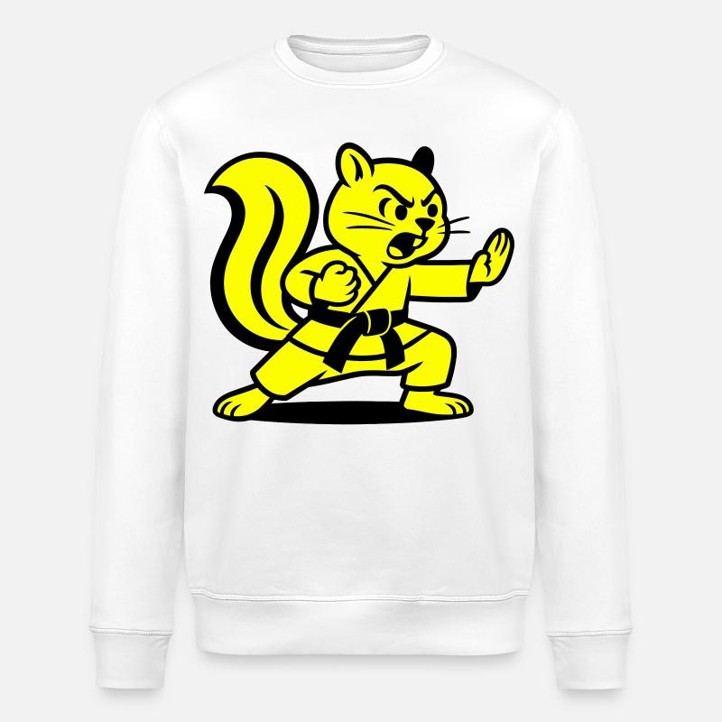 Karate Eichhörnchen! - Stanley/Stella Unisex Bio-Sweatshirt ROLLER - Weiß