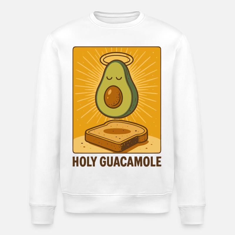 Heilige Guacamole-Kunst - Stanley/Stella Unisex Bio-Sweatshirt ROLLER - Weiß