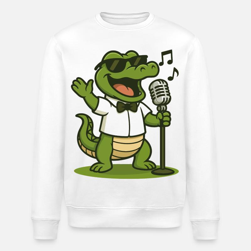 Karaoke-Gator - Stanley/Stella Unisex Bio-Sweatshirt ROLLER - Weiß