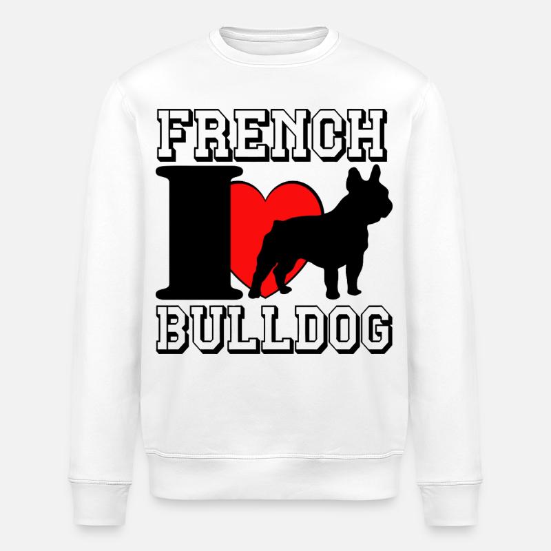 French Bulldog .............................. - Stanley/Stella Unisex Bio-Sweatshirt ROLLER - Weiß