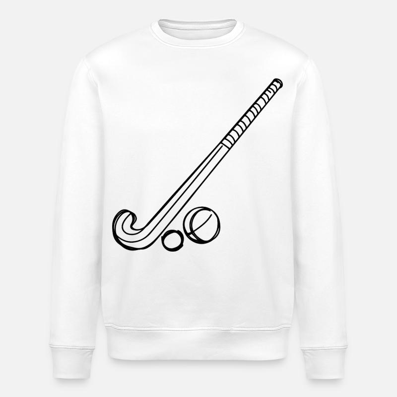 Feldhockeyschläger und Ball - Stanley/Stella Unisex Bio-Sweatshirt ROLLER - Weiß