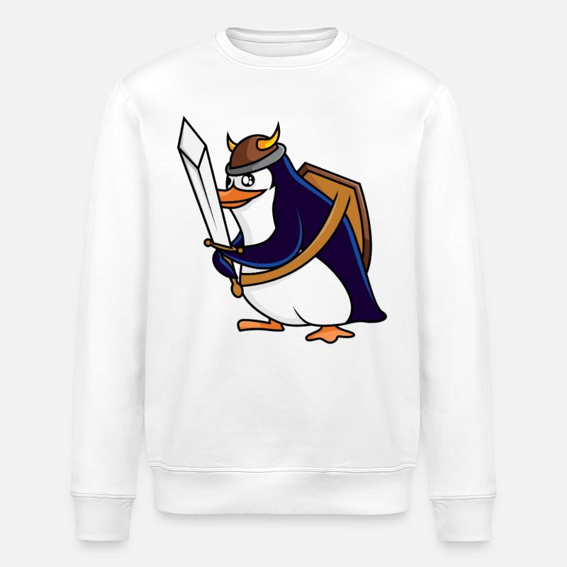 Wikinguin – Eiskalt erobert - Stanley/Stella Unisex Bio-Sweatshirt ROLLER - Weiß
