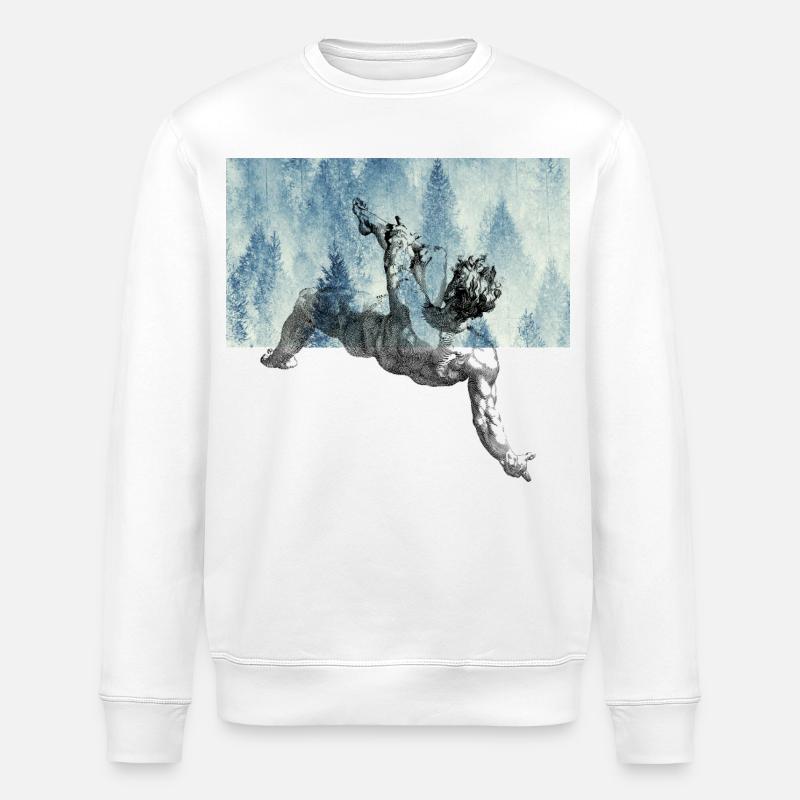 Der Untergang des majestätischen Ikarus - Stanley/Stella Unisex Bio-Sweatshirt ROLLER - Weiß