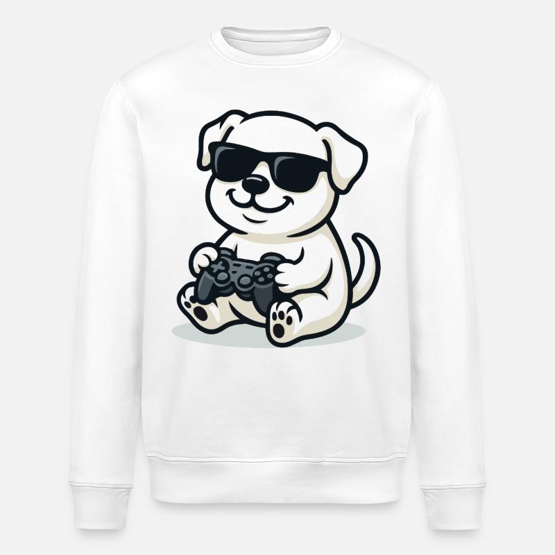 Controller Pup - Stanley/Stella Unisex Bio-Sweatshirt ROLLER - Weiß