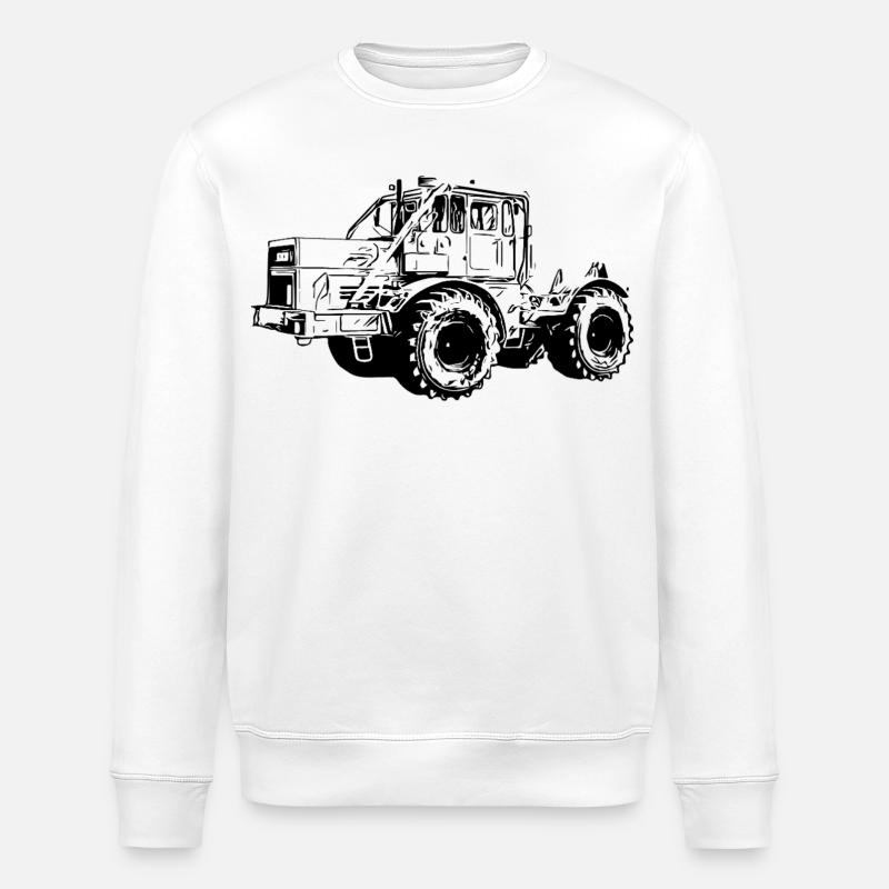 Power Machine K700 Tractor - Stanley/Stella ROLLER Unisex Organic Sweatshirt - white