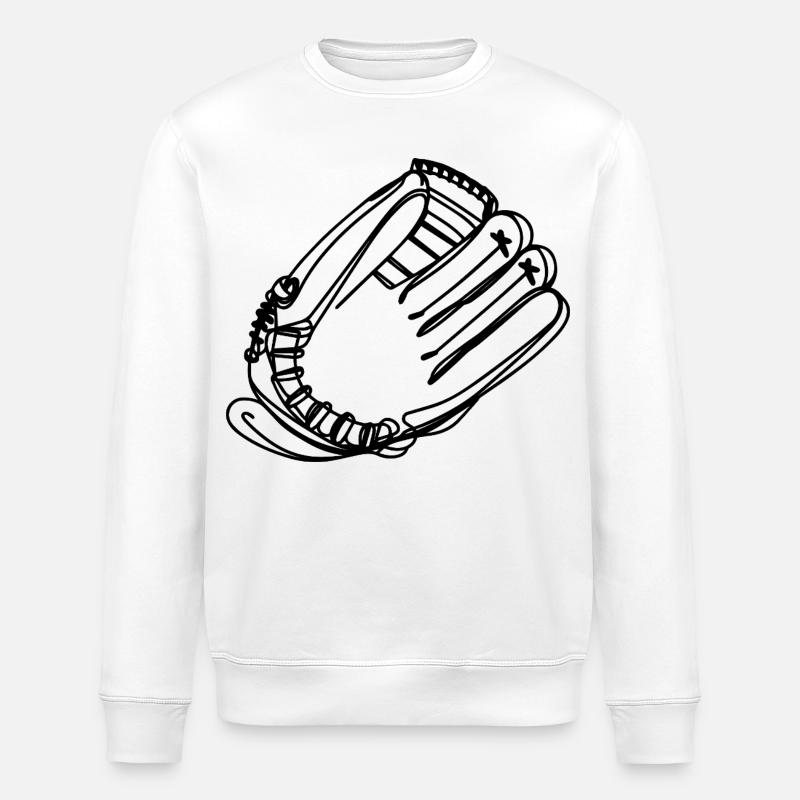 Dessin de gant de baseball - Sweat bio ROLLER Stanley/Stella Unisexe - blanc