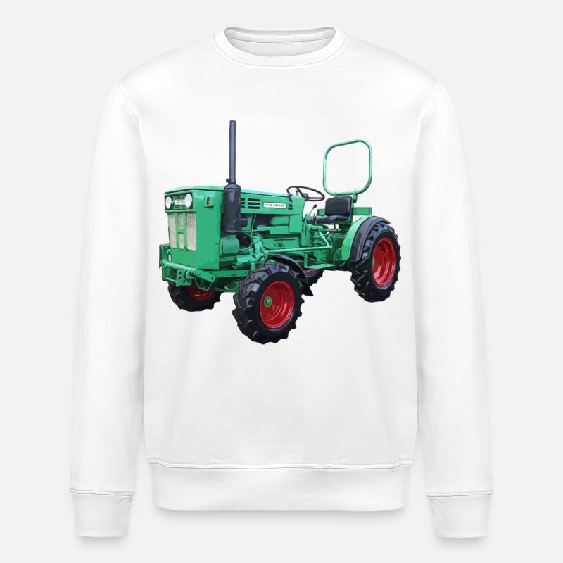 Kultiger A45 Traktor - Stanley/Stella Unisex Bio-Sweatshirt ROLLER - Weiß