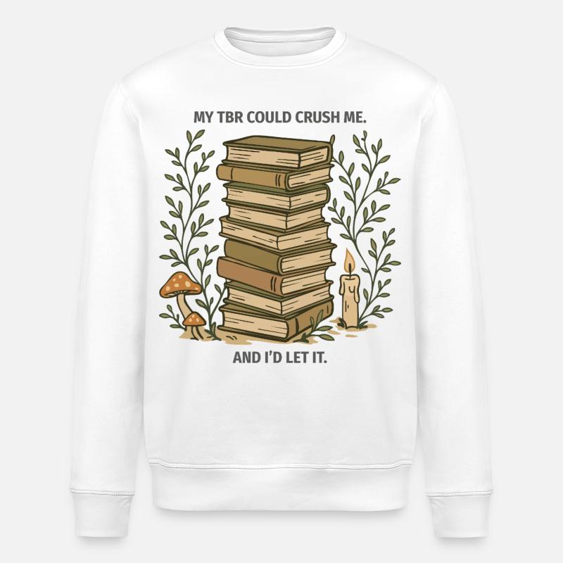 Mon TBR pourrait m’écraser – BookTok Design - Sweat bio ROLLER Stanley/Stella Unisexe - blanc