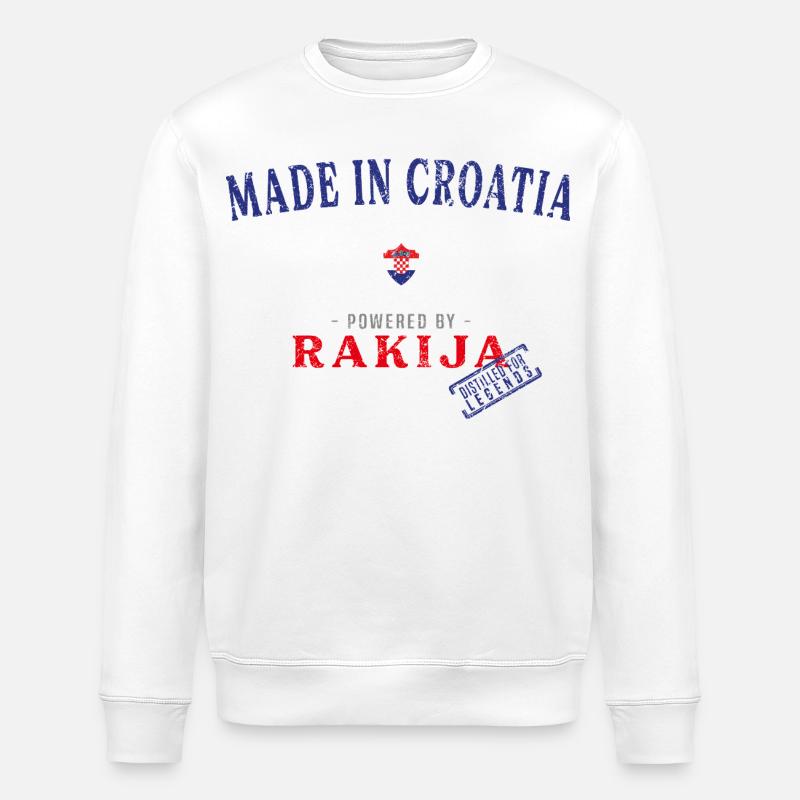 Kroatien - Stanley/Stella Unisex Bio-Sweatshirt ROLLER - Weiß