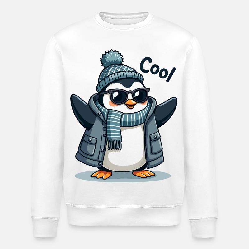 Coolguin - der coole Penguin - Stanley/Stella Unisex Bio-Sweatshirt ROLLER - Weiß