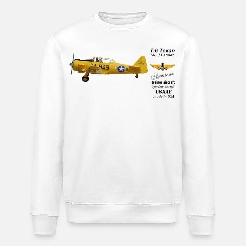 T-6 Texan - Sweat bio ROLLER Stanley/Stella Unisexe - blanc