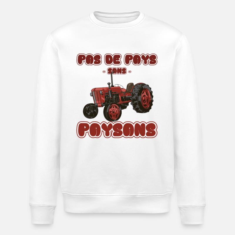 Pas de pays sans paysans - Sweat bio ROLLER Stanley/Stella Unisexe - blanc