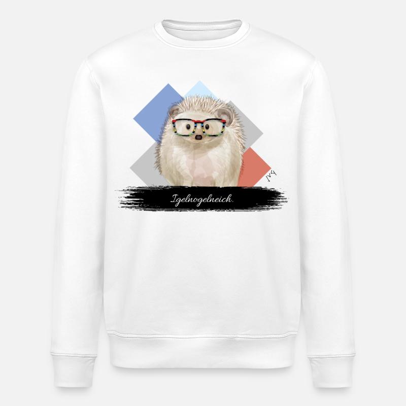 JvG Igel "Igelnogelneich" - Stanley/Stella Unisex Bio-Sweatshirt ROLLER - Weiß