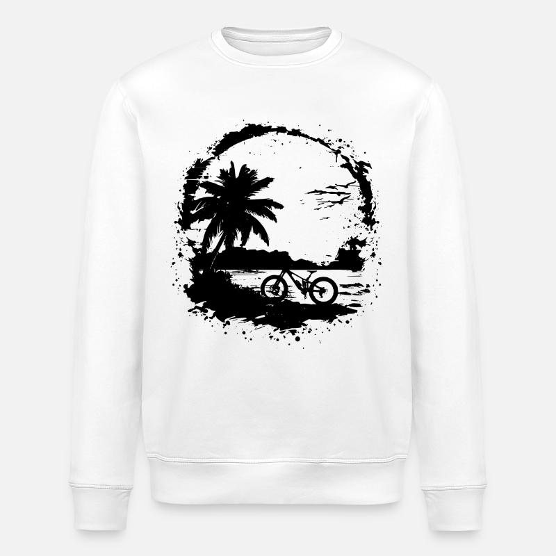 Dessin VTT - Sweat bio ROLLER Stanley/Stella Unisexe - blanc