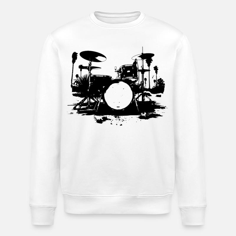 Schlagzeug - Stanley/Stella Unisex Bio-Sweatshirt ROLLER - Weiß