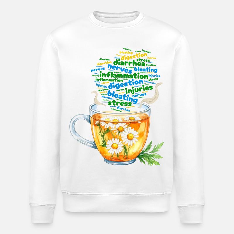 Kamillentee gegen Stress - Stanley/Stella Unisex Bio-Sweatshirt ROLLER - Weiß