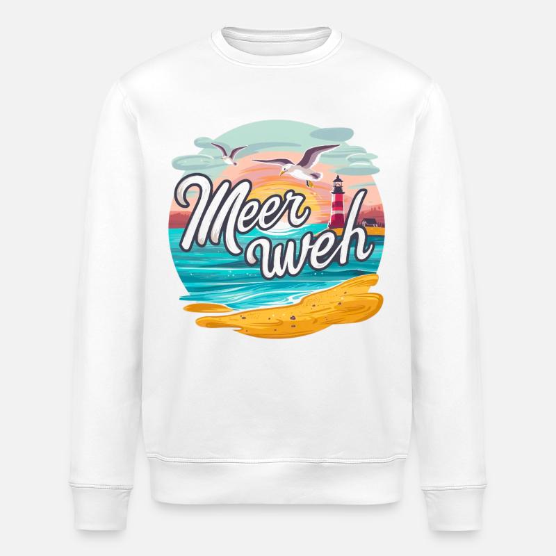 Meerweh - Stanley/Stella Unisex Bio-Sweatshirt ROLLER - Weiß