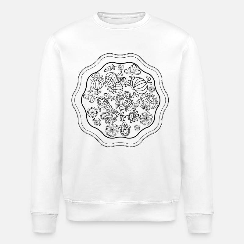 Abstrakter Neon Linienschnitt - Stanley/Stella Unisex Bio-Sweatshirt ROLLER - Weiß