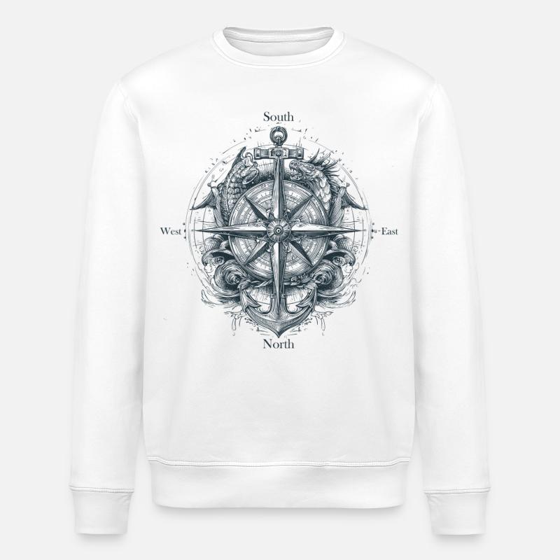 Kompass - Stanley/Stella Unisex Bio-Sweatshirt ROLLER - Weiß