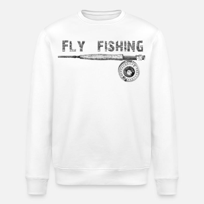 Pêche à la mouche - Sweat bio ROLLER Stanley/Stella Unisexe - blanc