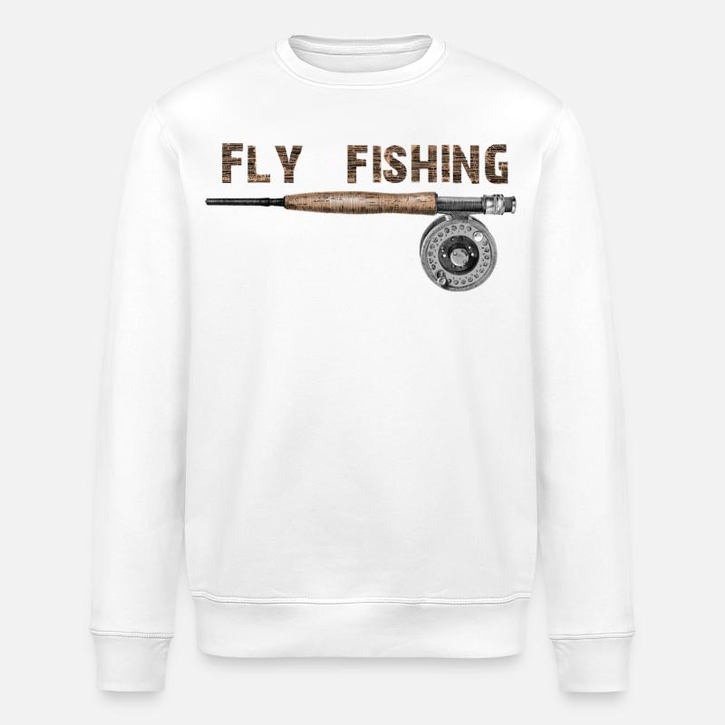 Pêche à la mouche - Sweat bio ROLLER Stanley/Stella Unisexe - blanc