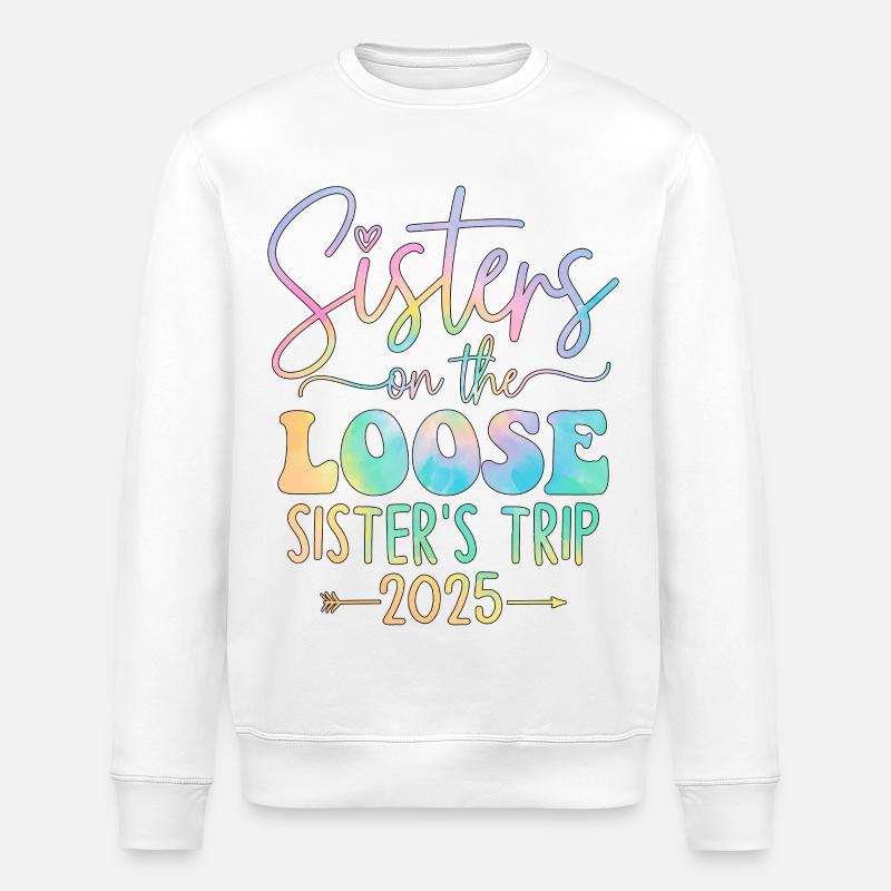Schwesterleichte Reise 2025 - Stanley/Stella Unisex Bio-Sweatshirt ROLLER - Weiß