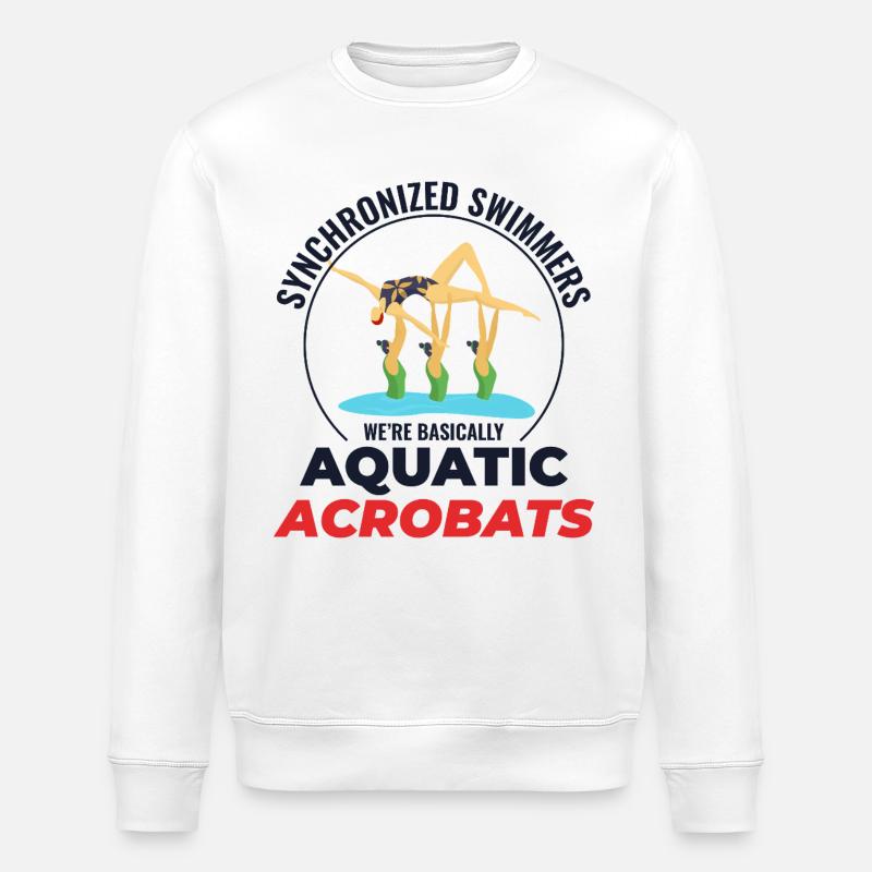Wasserakrobaten Synchronschwimmen Humor - Stanley/Stella Unisex Bio-Sweatshirt ROLLER - Weiß