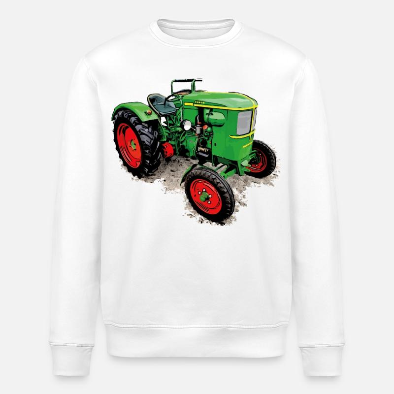 Legendärer Traktor Klassiker - Stanley/Stella Unisex Bio-Sweatshirt ROLLER - Weiß