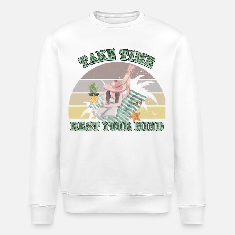 Erholsame Sommerpause - Stanley/Stella Unisex Bio-Sweatshirt ROLLER - Weiß