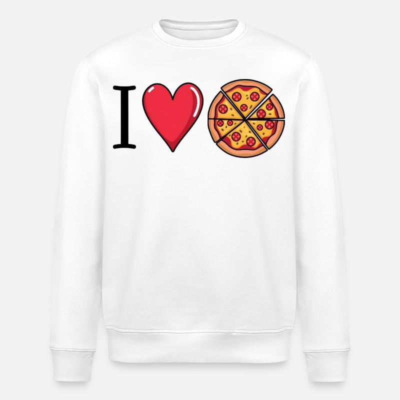 J’adore la pizza - Sweat bio ROLLER Stanley/Stella Unisexe - blanc