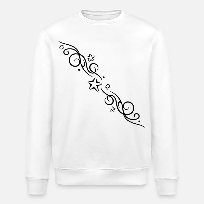 Sterne Ornament Tattoo Style - Stanley/Stella Unisex Bio-Sweatshirt ROLLER - Weiß