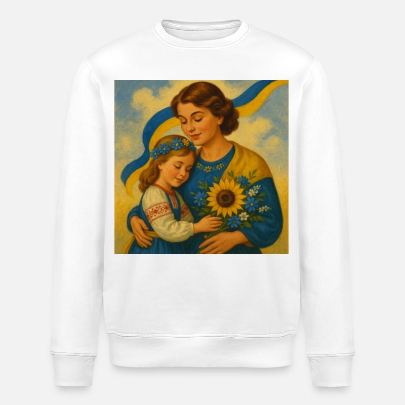 L’inquiétude d’une mère ukrainienne - Sweat bio ROLLER Stanley/Stella Unisexe - blanc