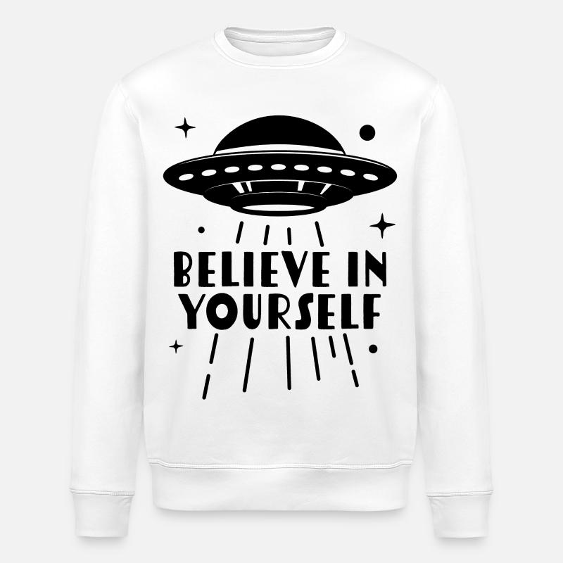 an sich selbst glauben - Stanley/Stella Unisex Bio-Sweatshirt ROLLER - Weiß