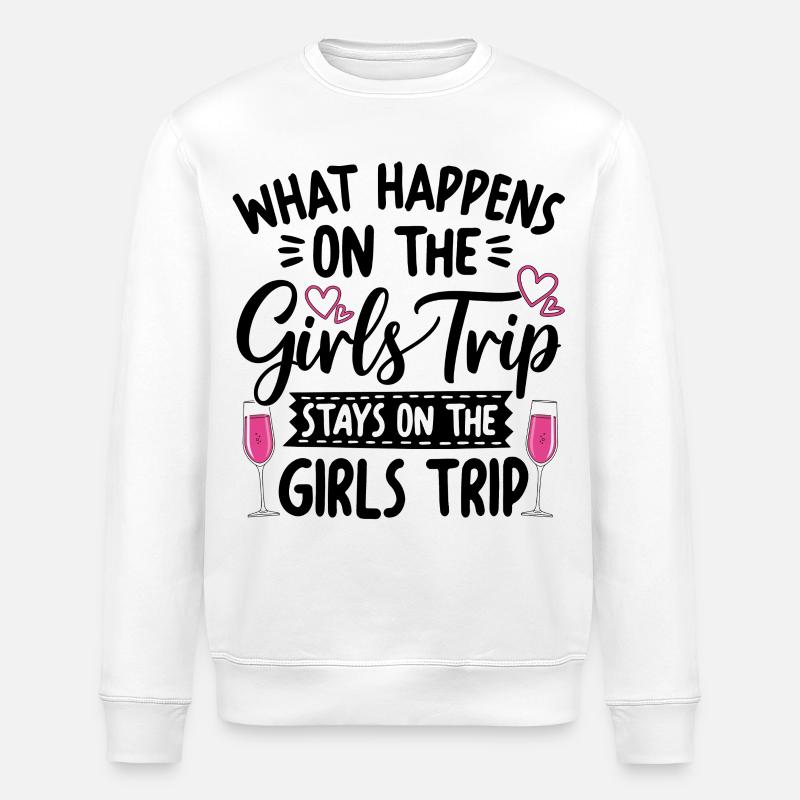 Feierliches Gläser-Design mit Herzen - Stanley/Stella Unisex Bio-Sweatshirt ROLLER - Weiß
