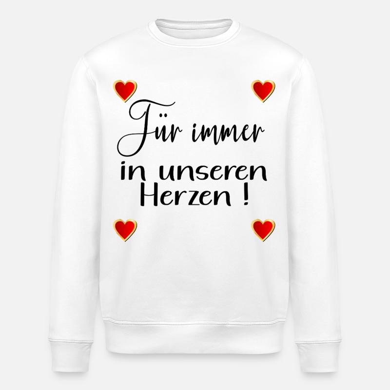 ABSCHIED TEAM HERZ - Stanley/Stella Unisex Bio-Sweatshirt ROLLER - Weiß