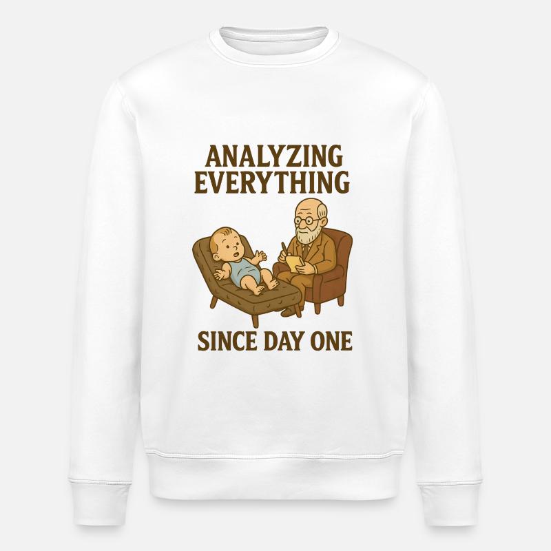 Analyzing everthing since day one - Stanley/Stella ROLLER Unisex Organic Sweatshirt - white