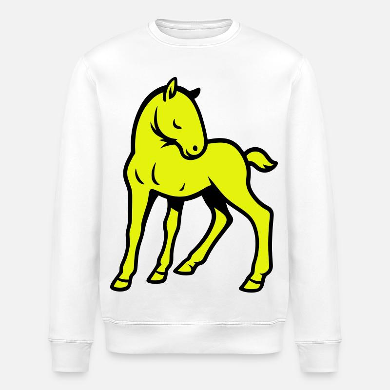 Cheval mignon - Sweat bio ROLLER Stanley/Stella Unisexe - blanc