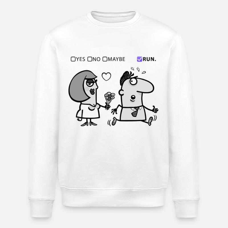 Amour ou Fuite – Design Humour Décalé - Sweat bio ROLLER Stanley/Stella Unisexe - blanc