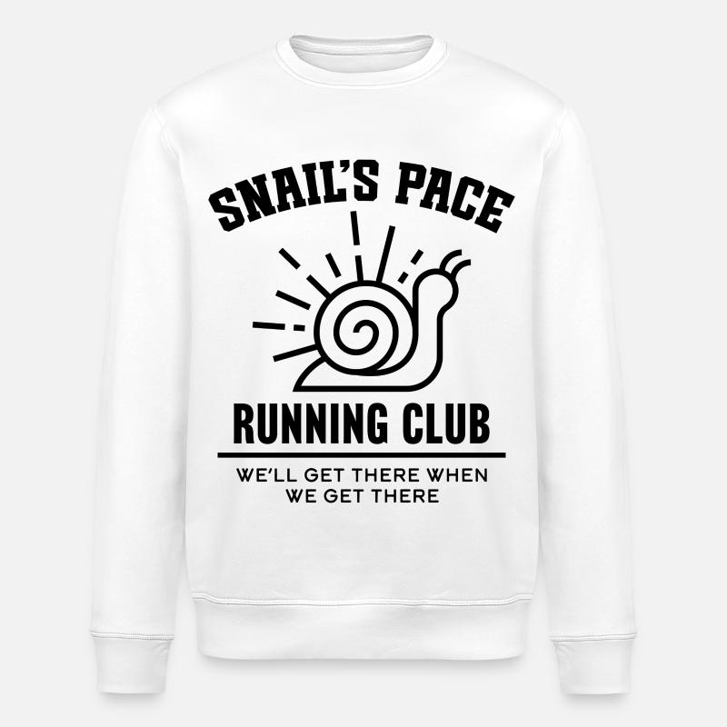 Club de course Snail’s Pace - Sweat bio ROLLER Stanley/Stella Unisexe - blanc
