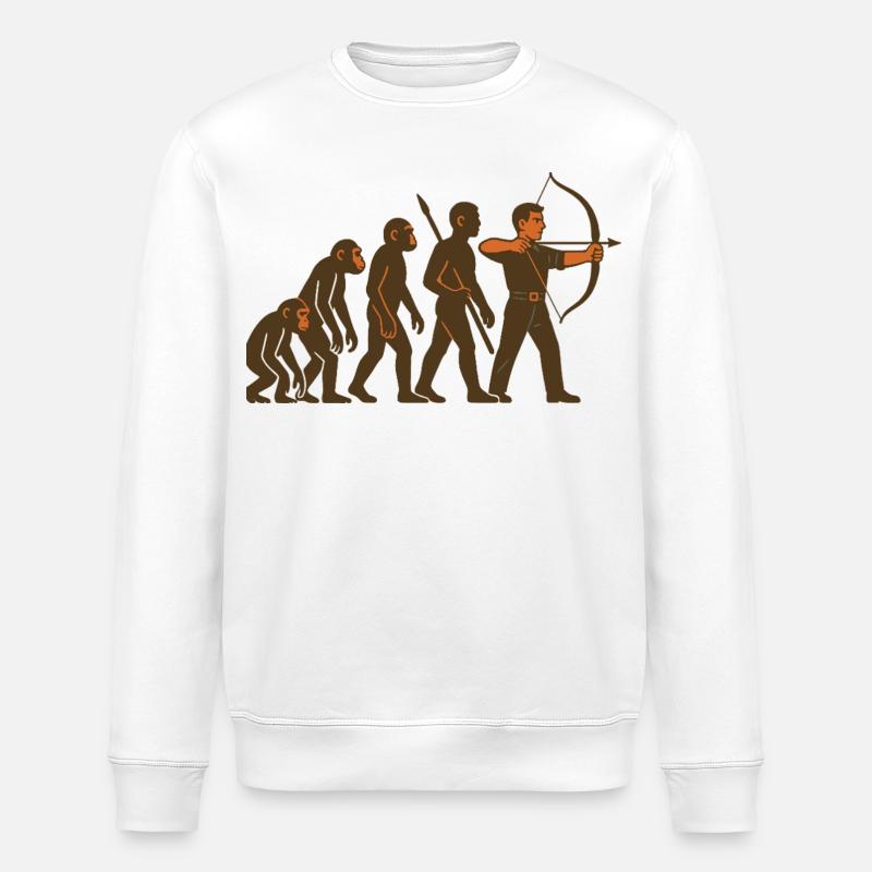 Archery Evolution Archer Bow Target - Stanley/Stella ROLLER Unisex Organic Sweatshirt - white