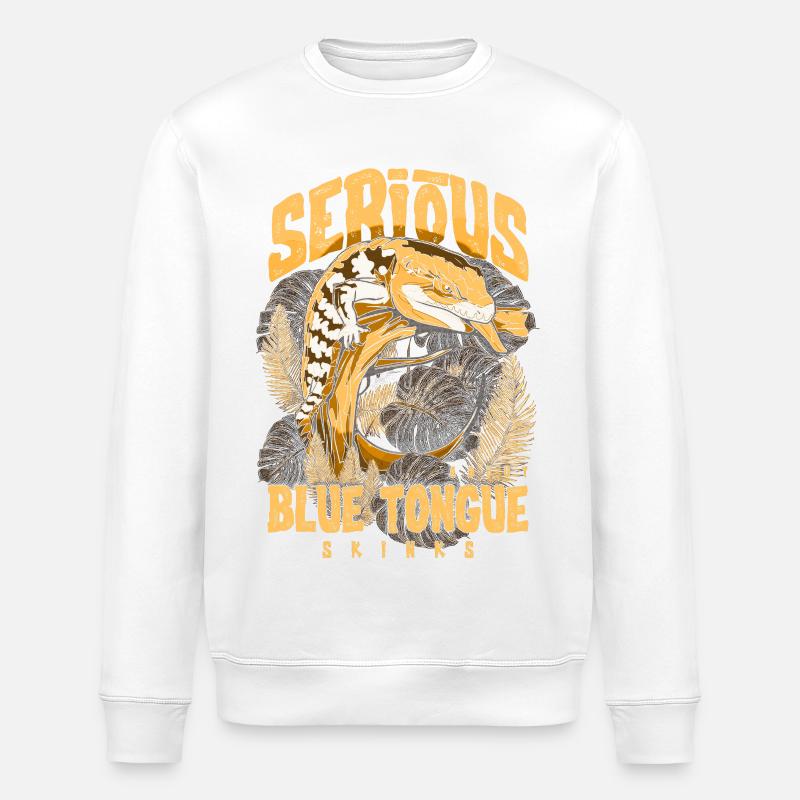 Ernsthaft über Blauzungenskinke Reptilienhalter - Stanley/Stella Unisex Bio-Sweatshirt ROLLER - Weiß